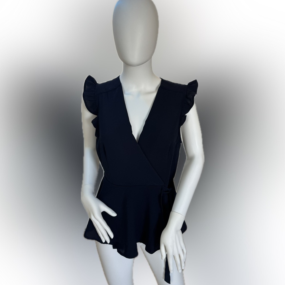 Monteau Navy Blue Blouse NWT